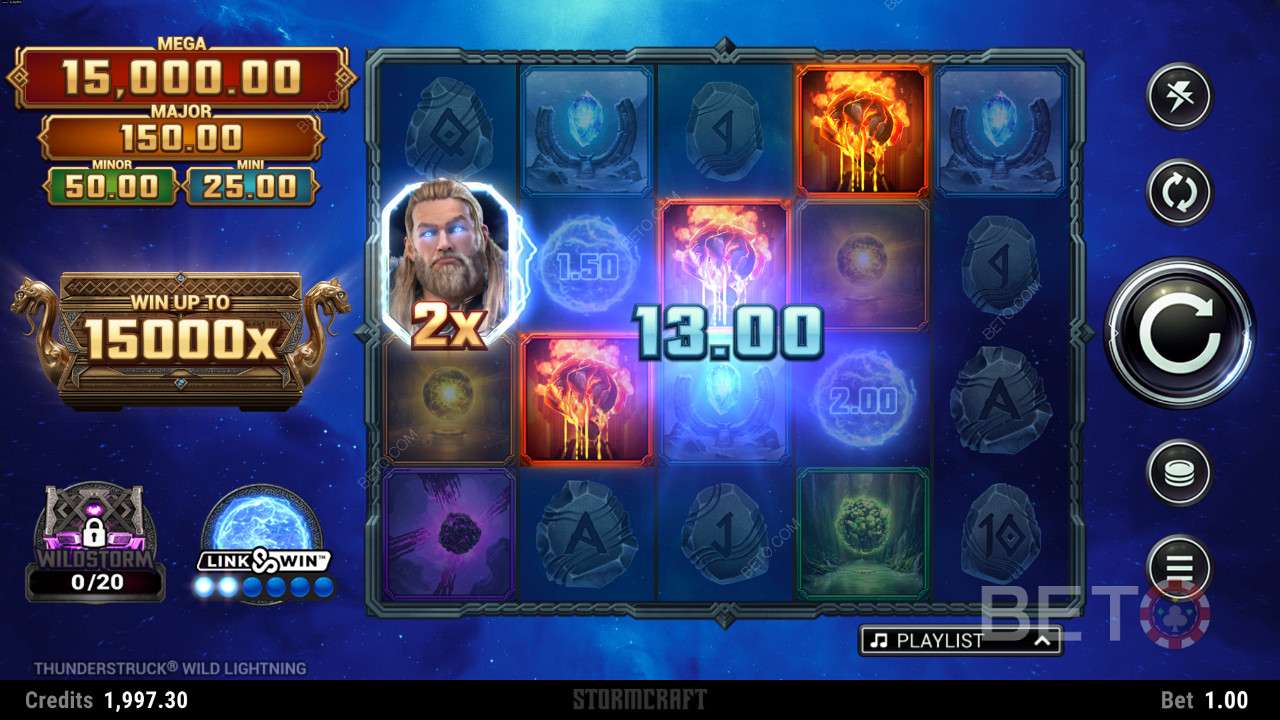 Score Big with Multiplier Wilds in Thunderstruck Wild Lightning Pokie