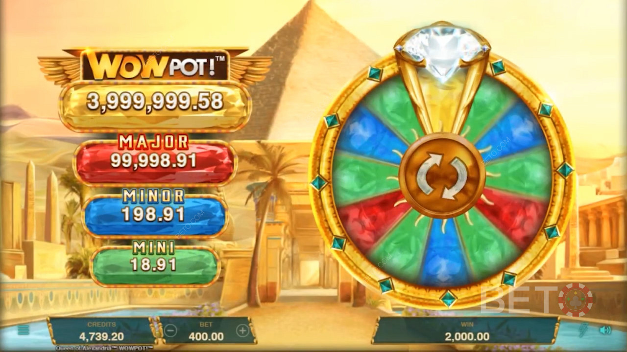 Spin for riches on the Jackpot reel, for a chance at the WowPot bonanza