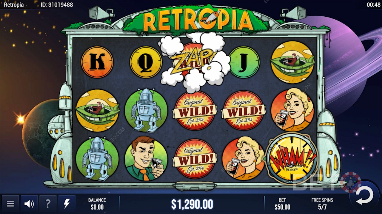 Spin into the future with Retropia online pokie