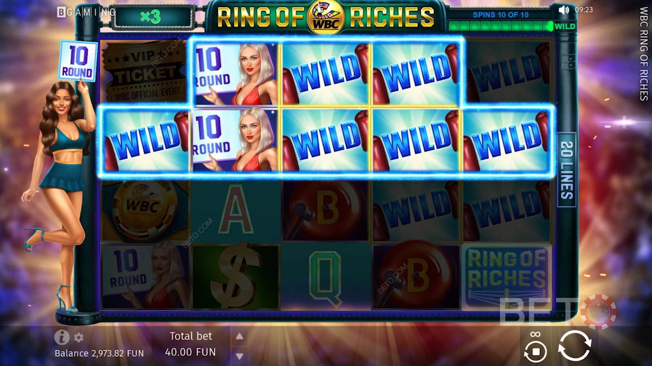 Use the wild symbol to swap other symbols in winning combos, mate