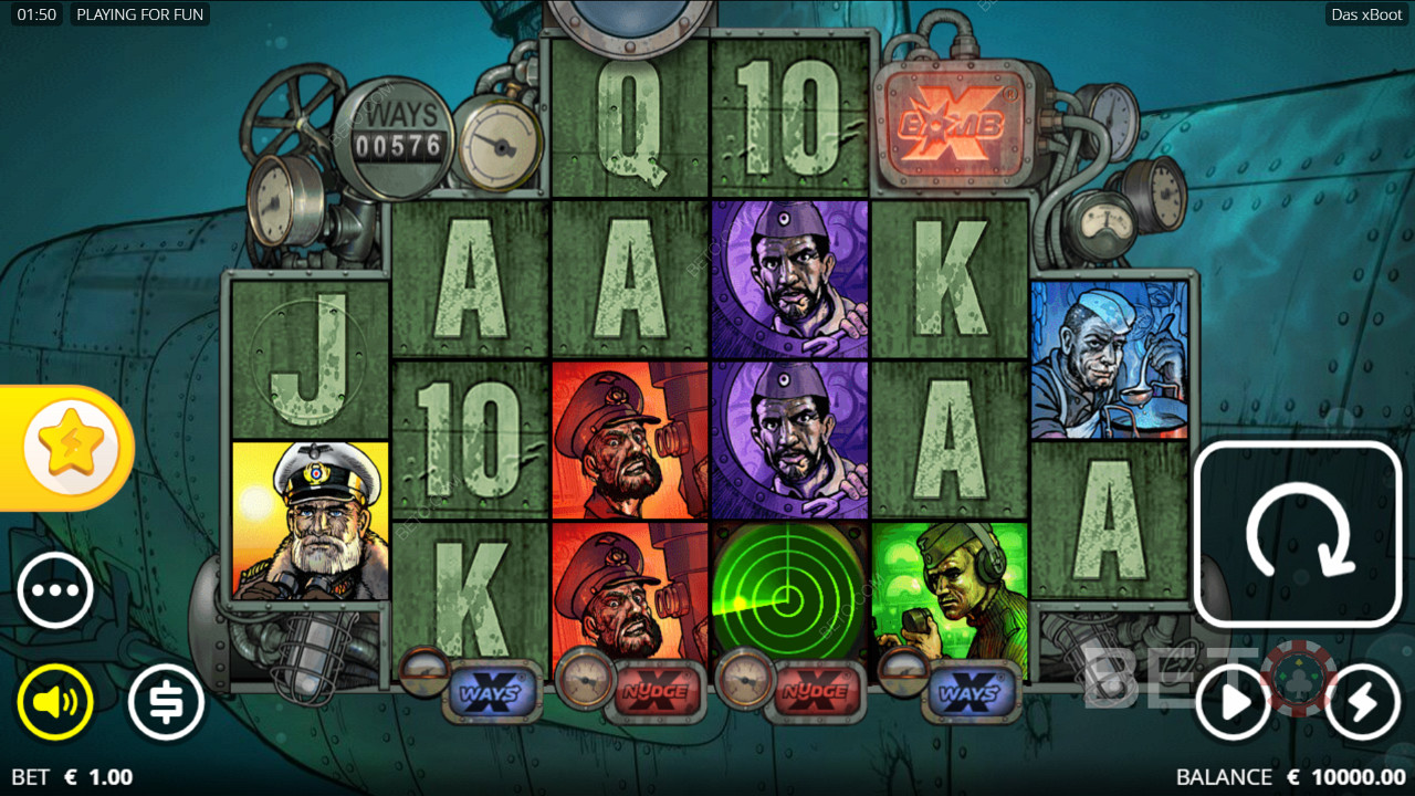 Dive into 75,712 winning chances in this naval-themed Das xBoot pokie