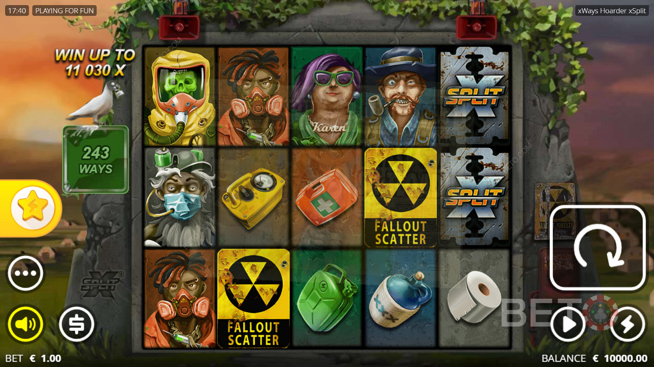 Rack up ripper payouts up to 11,030x your bet in xWays Hoarder xSplit pokie