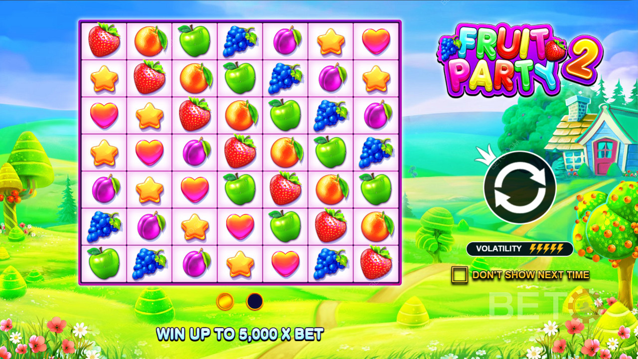 This pokie boasts adjustable RTP and high volatility play