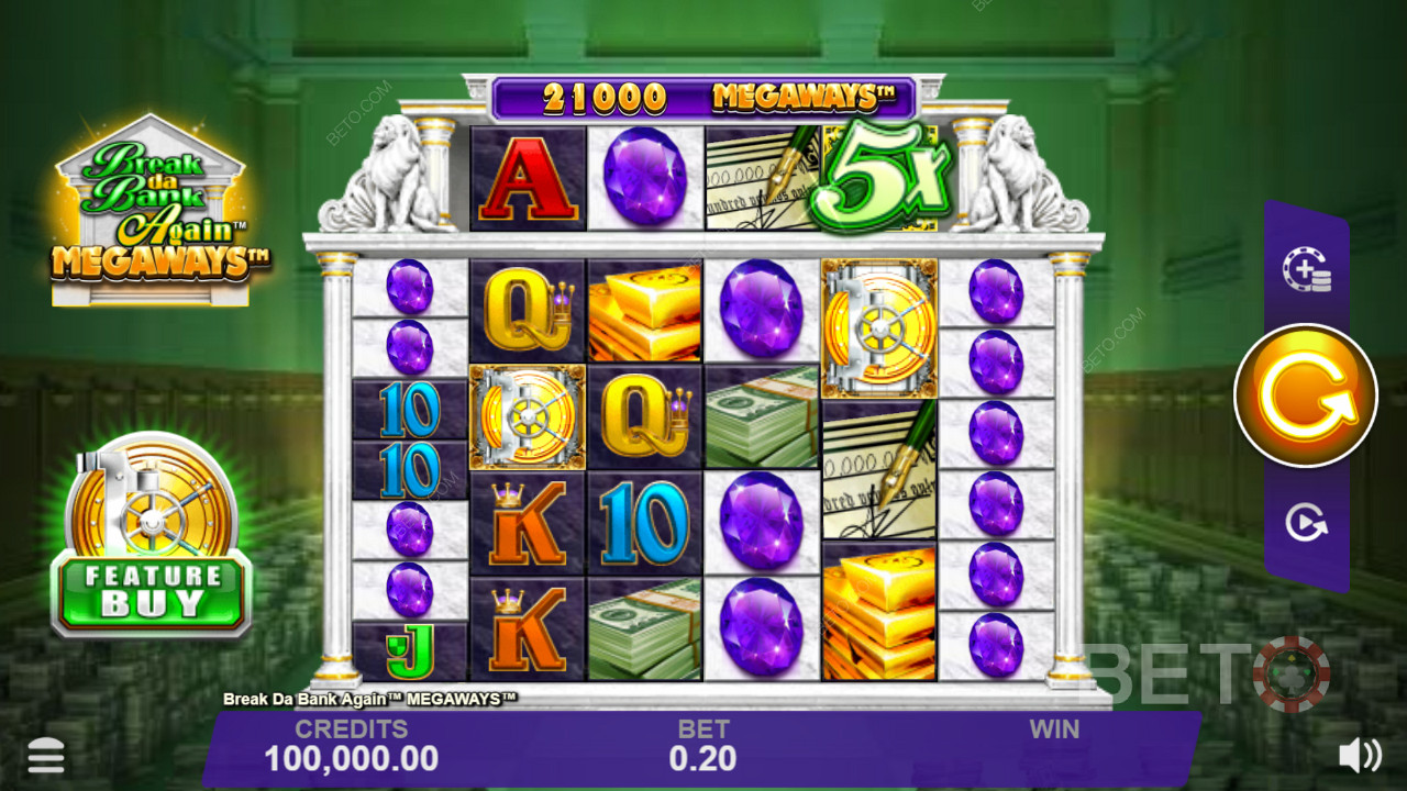 Flashy graphics of Break Da Bank Again Megaways