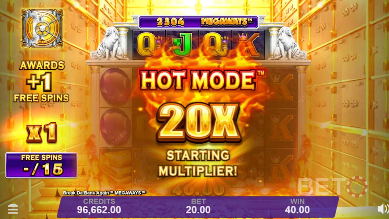 Ripper bonus rounds in Break Da Bank Again Megaways - Hot Mode