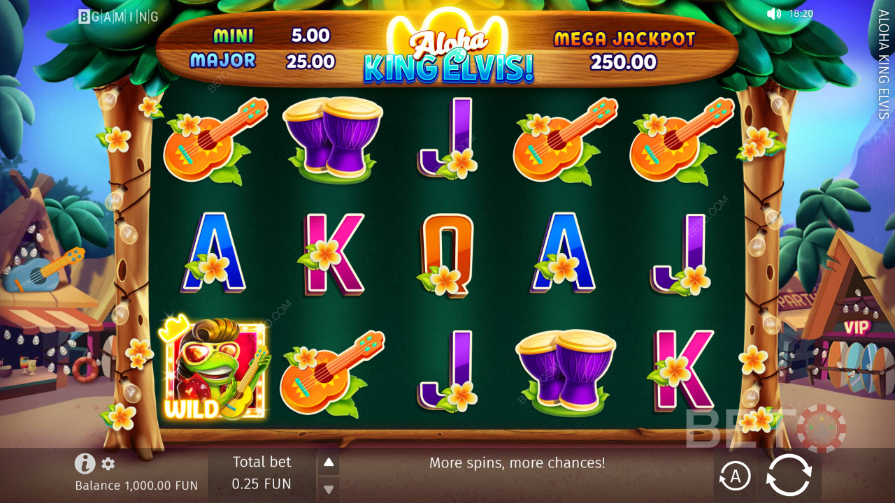 Discover laid-back yet captivating pokies in Aloha King Elvis