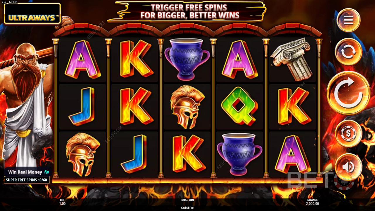 Score 3+ Bonus icons to spark Free Spins and nab ripper rewards