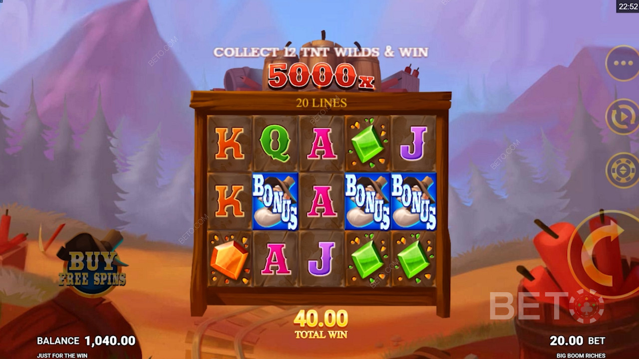 Outback grid in Big Boom Riches