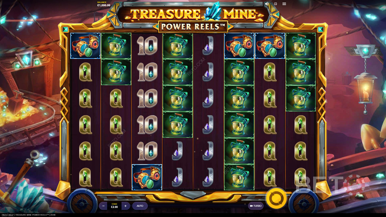 Dig into ripper visuals with Treasure Mine Power Reels online pokie