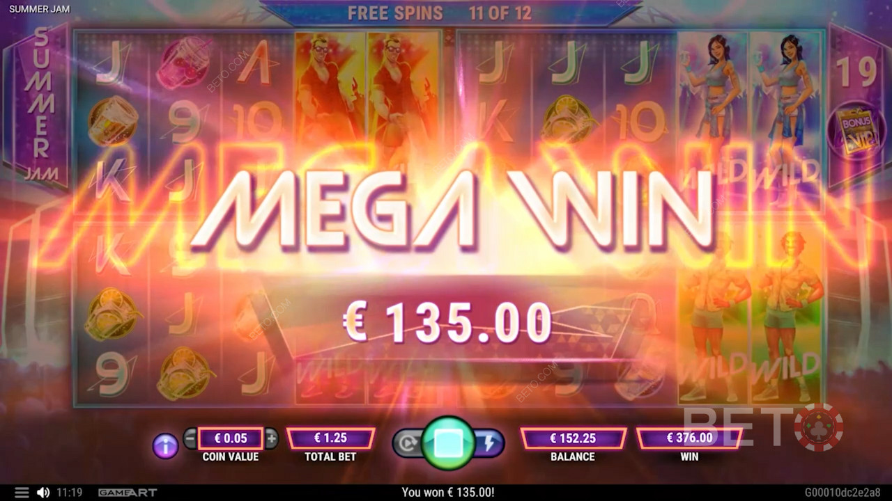 Score big with Free Spins in Summer Jam pokie machine