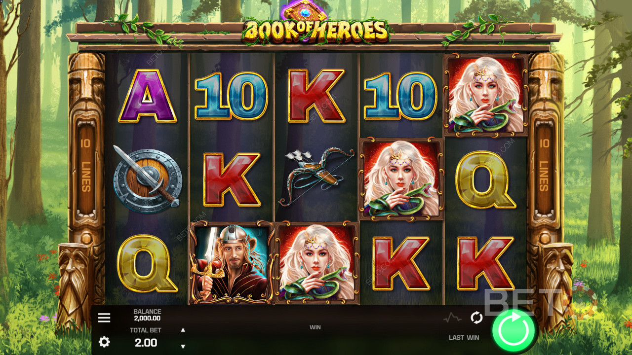 Explore a legendary Aussie-style theme in the Book of Heroes online pokie