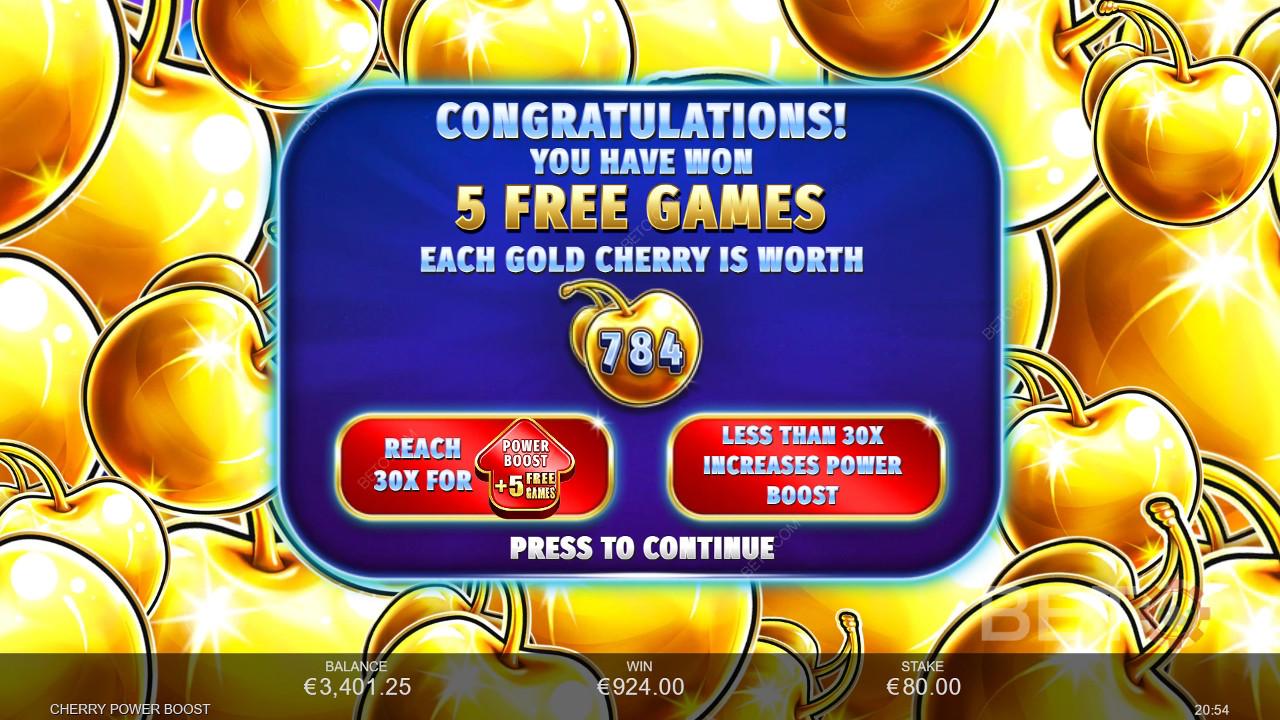 Score 2,500x Your Wager in Cherry Power Boost Online Pokie!