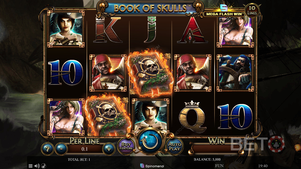 Skull Scroll pokie by Spinomenal