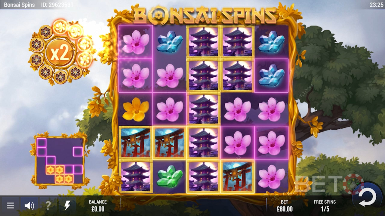 Ripper golden bonus rounds in Bonsai Spins
