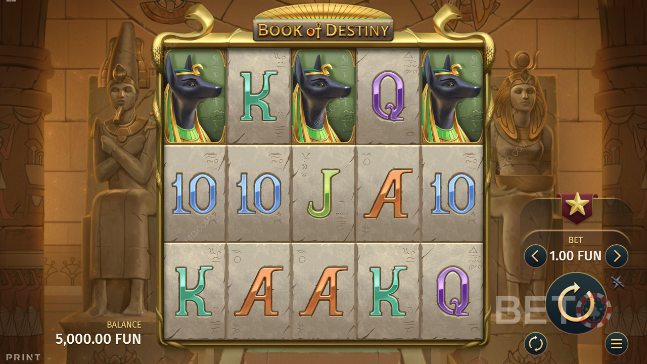 Unearth hidden treasures in the Book of Destiny pokie