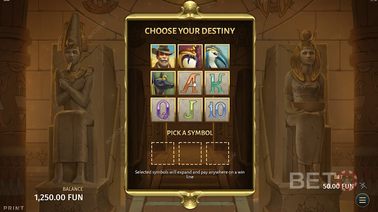 Pick your lucky Expanding symbol for the Bonus Round, mate
