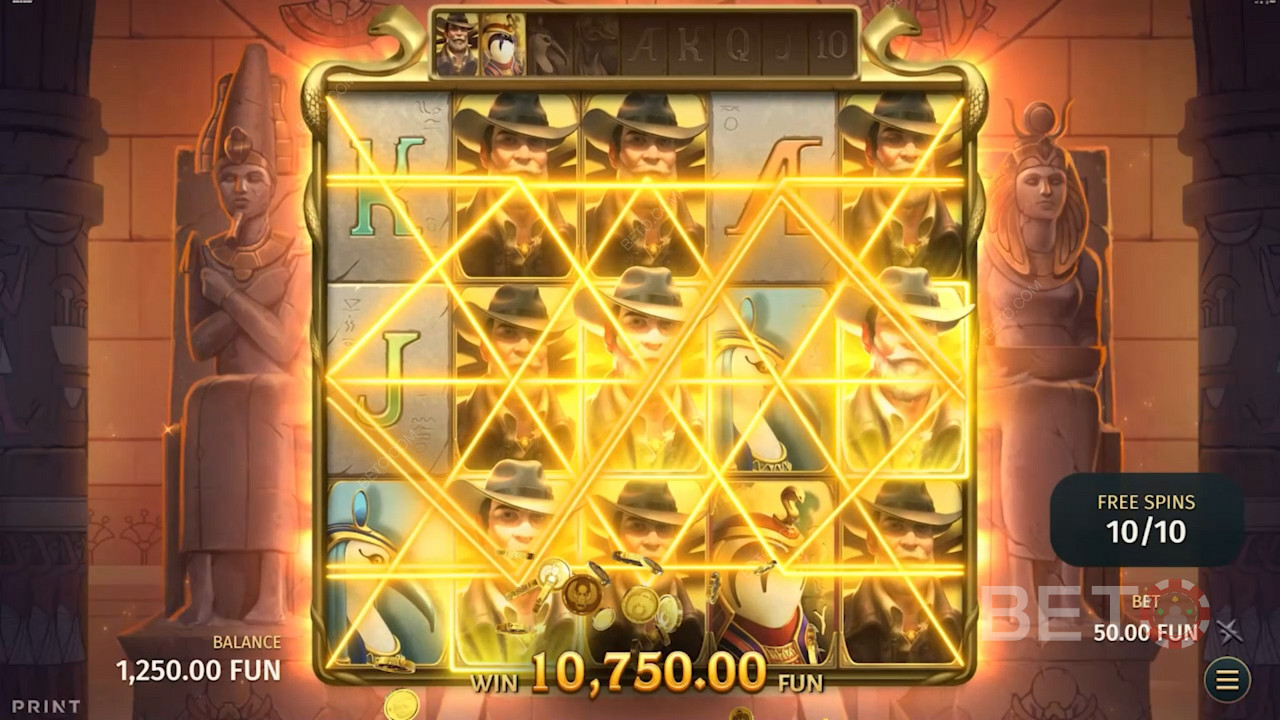 Trigger the Bonus Round with 3 Scatters for 10 Free Spins