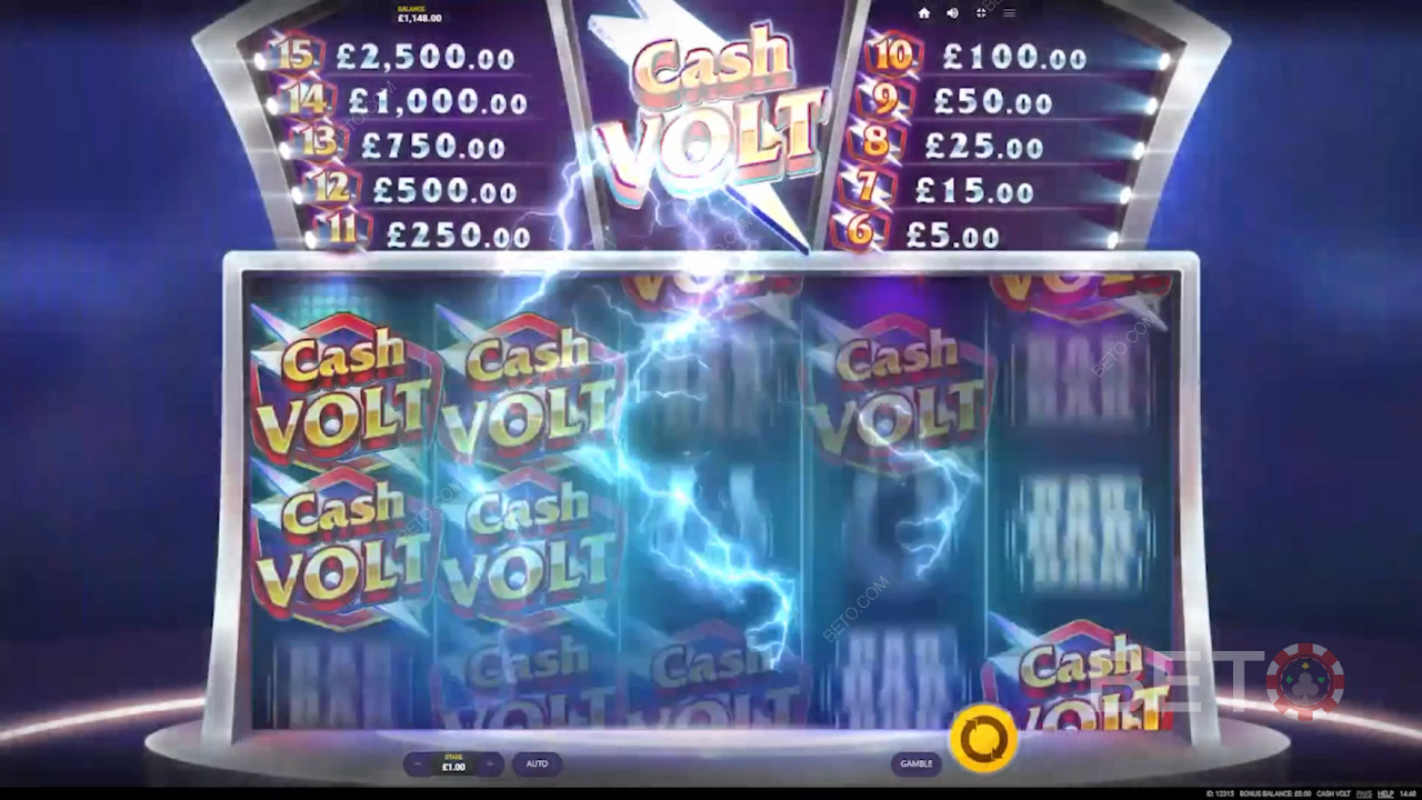 The Cash Volt icons can dish out wins from any spot across multiple lines