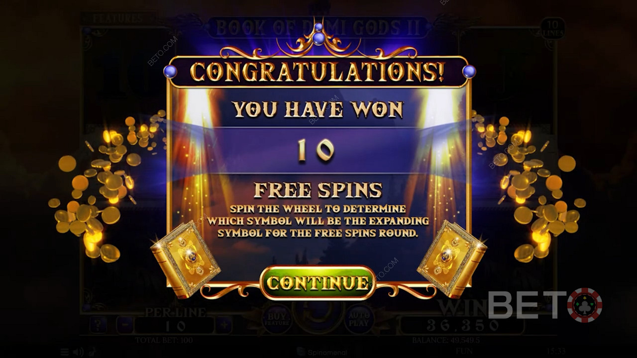 Ripper Free Spins feature in Book Of Demi Gods 2