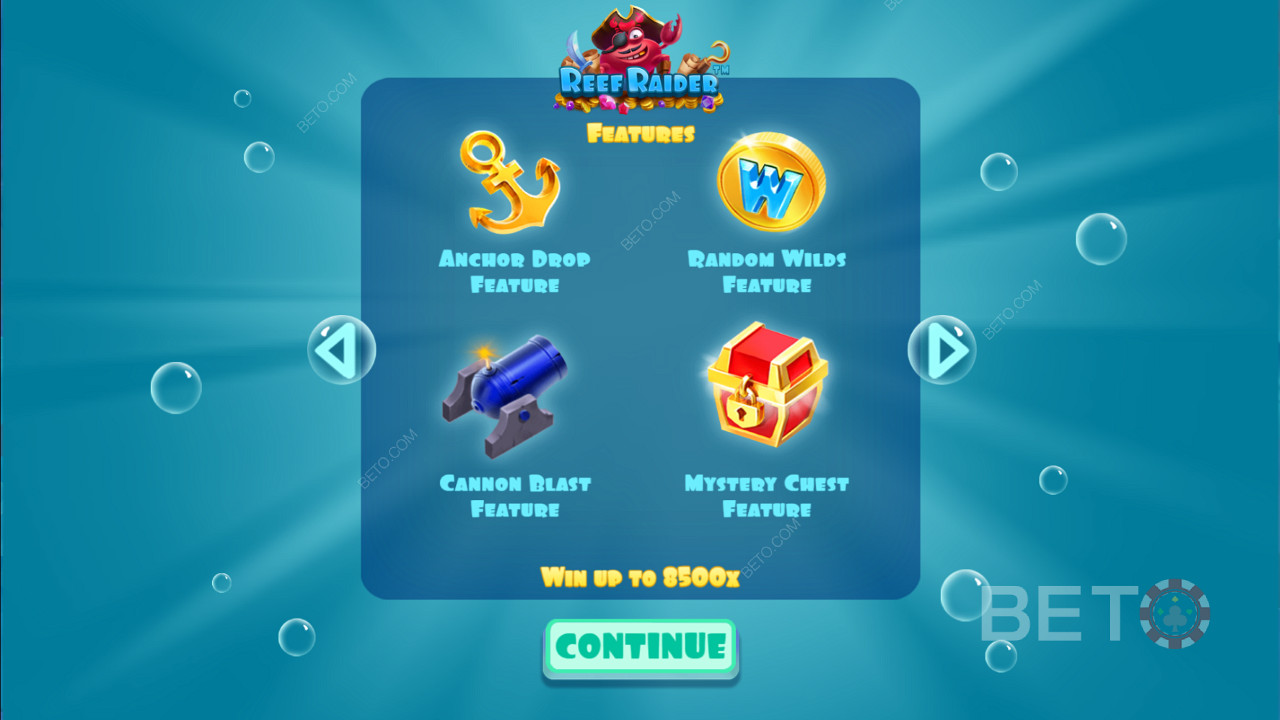 Four ripper bonus trails lead to massive wins in this pokie
