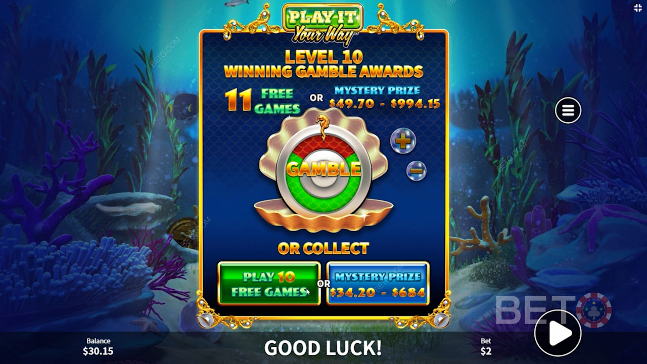 Dive into Free Spins, Mystery Wins, or Take a Punt Feature