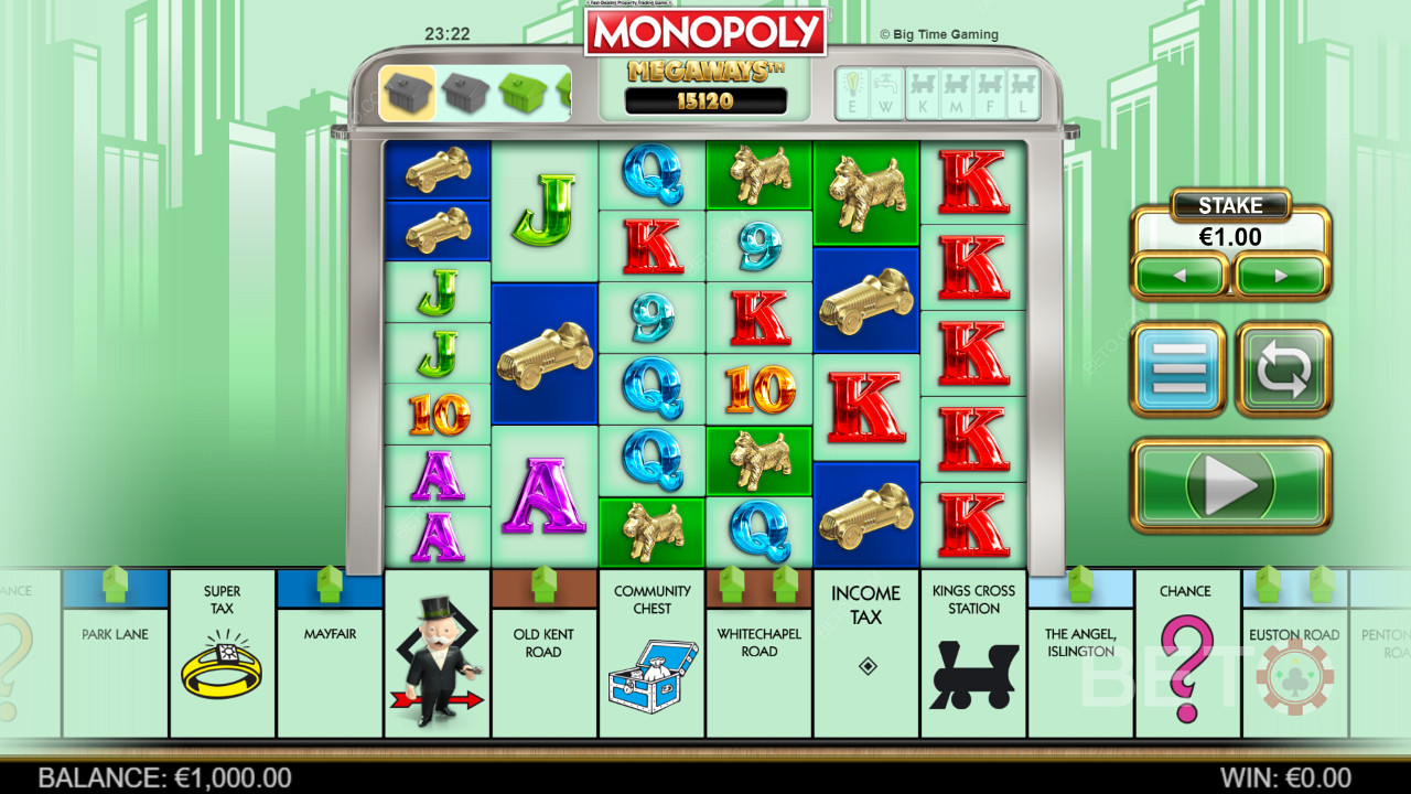 Aussie-style Megaways in Monopoly Megaways