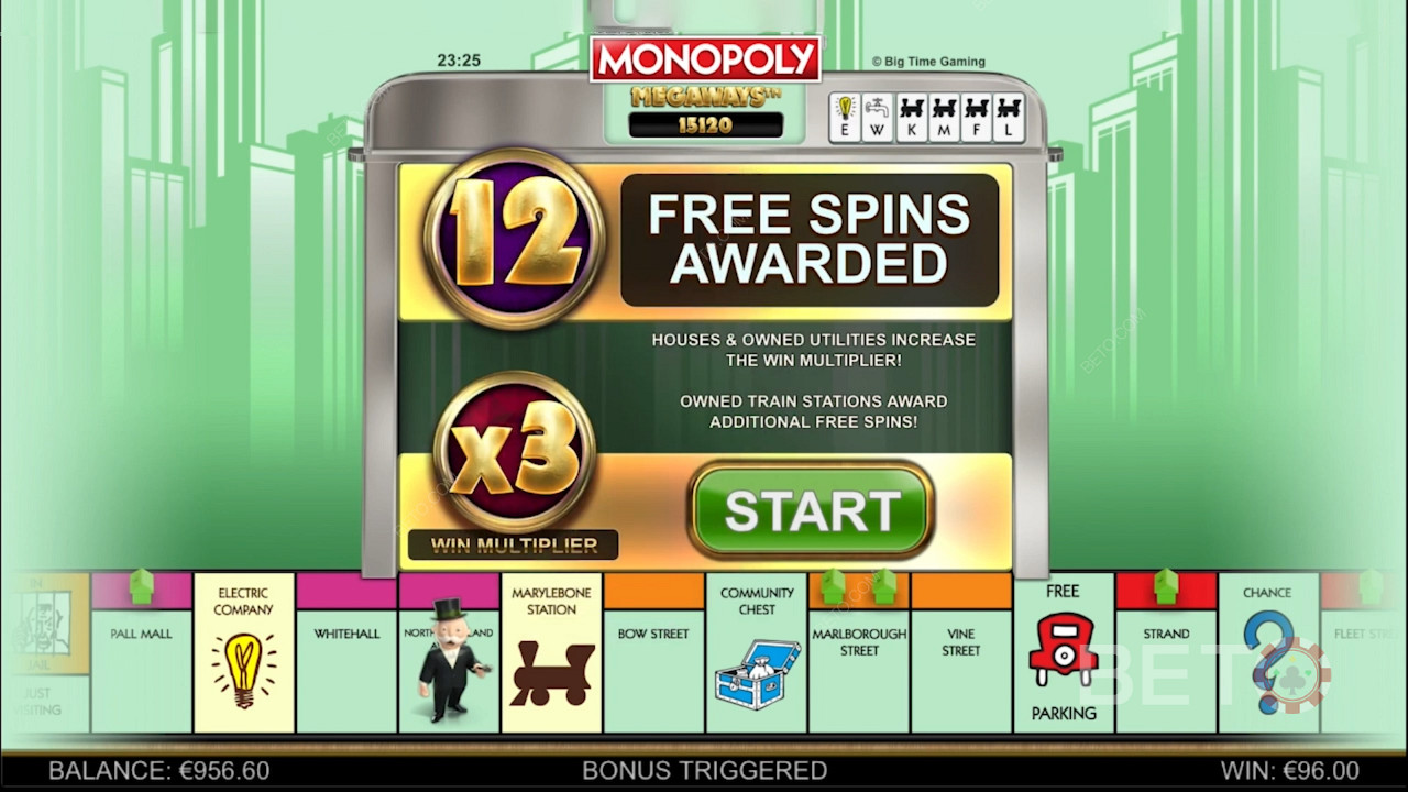 Bonus rounds and epic features in Monopoly Megaways