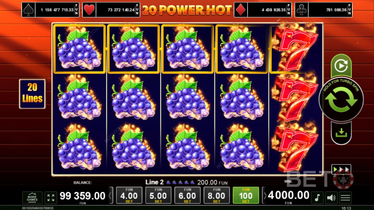 20 Power Hot Review by BETO Pokies
