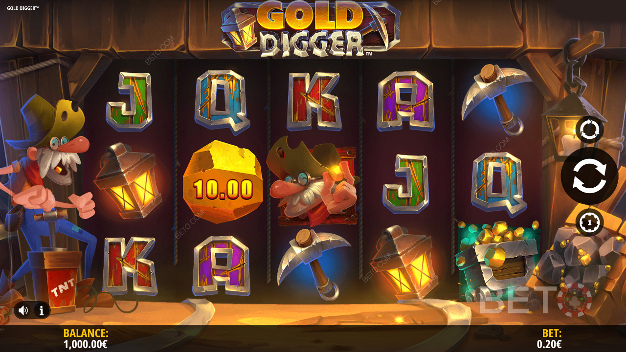 Outback charm in the graphics of Gold Digger