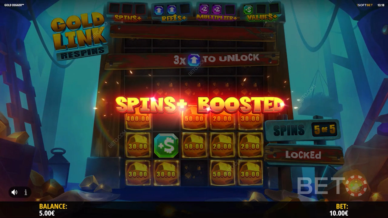 Ripper bonus rounds in Gold Digger