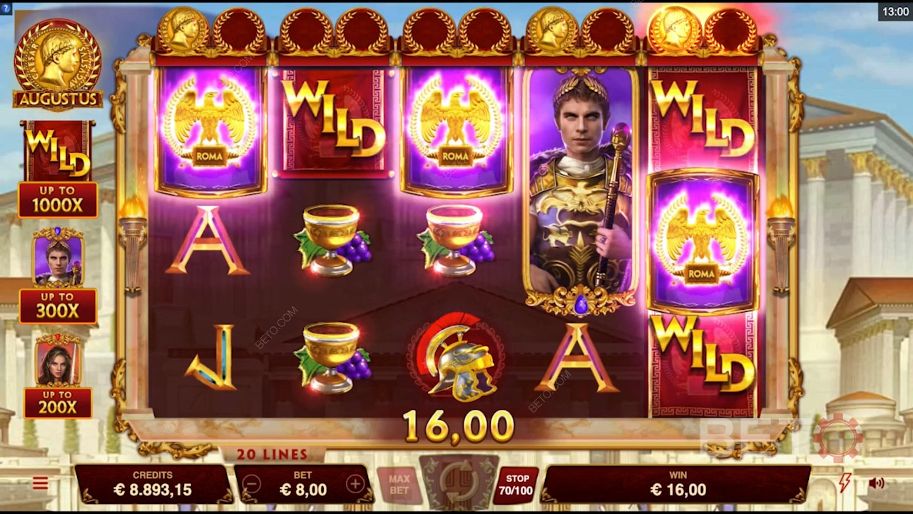 Ancient Roman visuals and graphics in Augustus