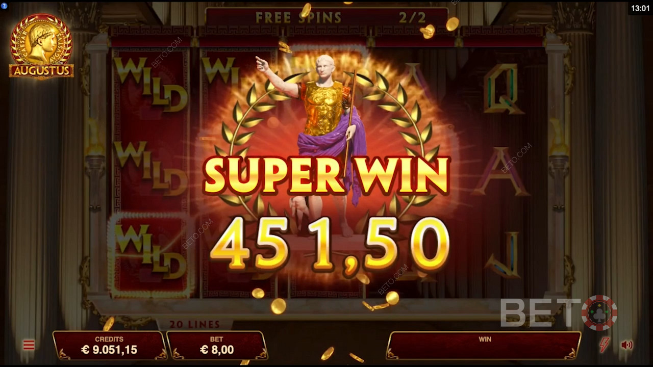Scoring a ripper win while playing Augustus