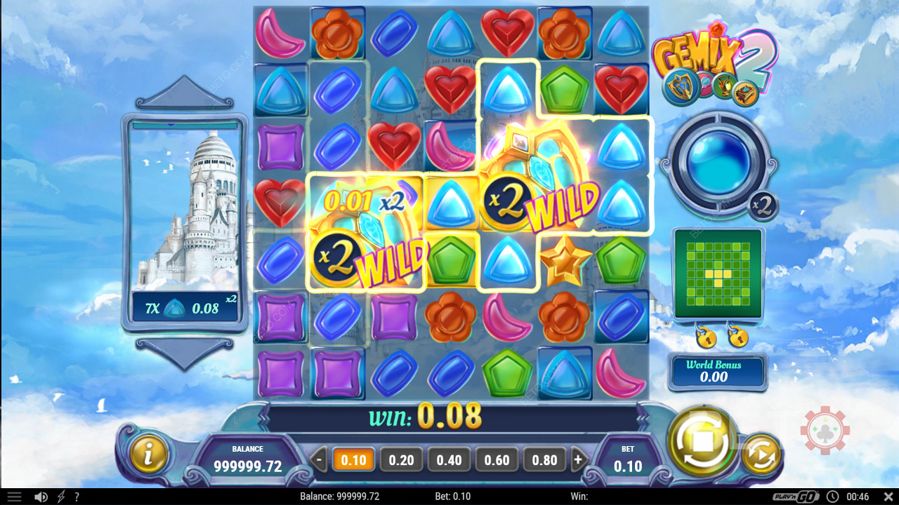 Discover diverse Wilds in Gemix 2 pokie machine
