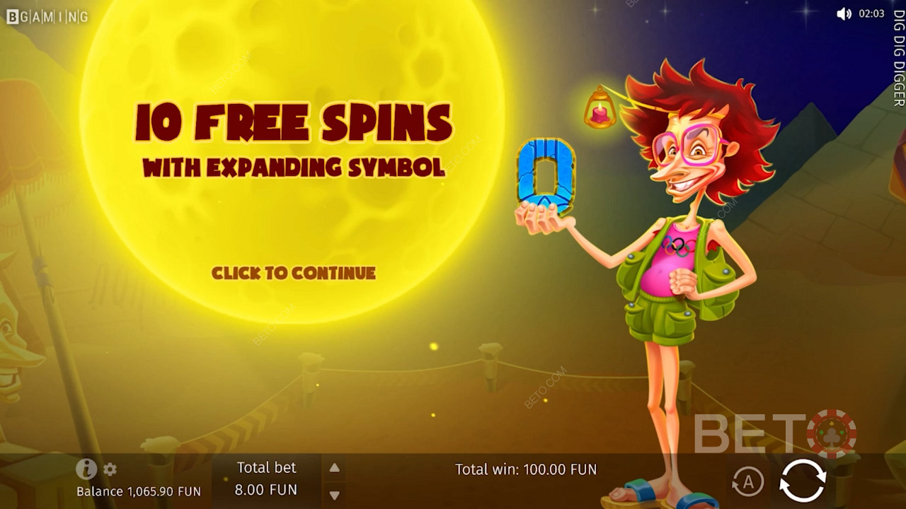 Activate the Free Pokies feature to score 10 bonus spins