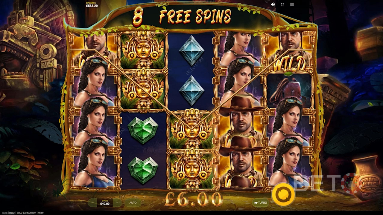 Sticky Wild symbols stay put during Free Spins in this ripper