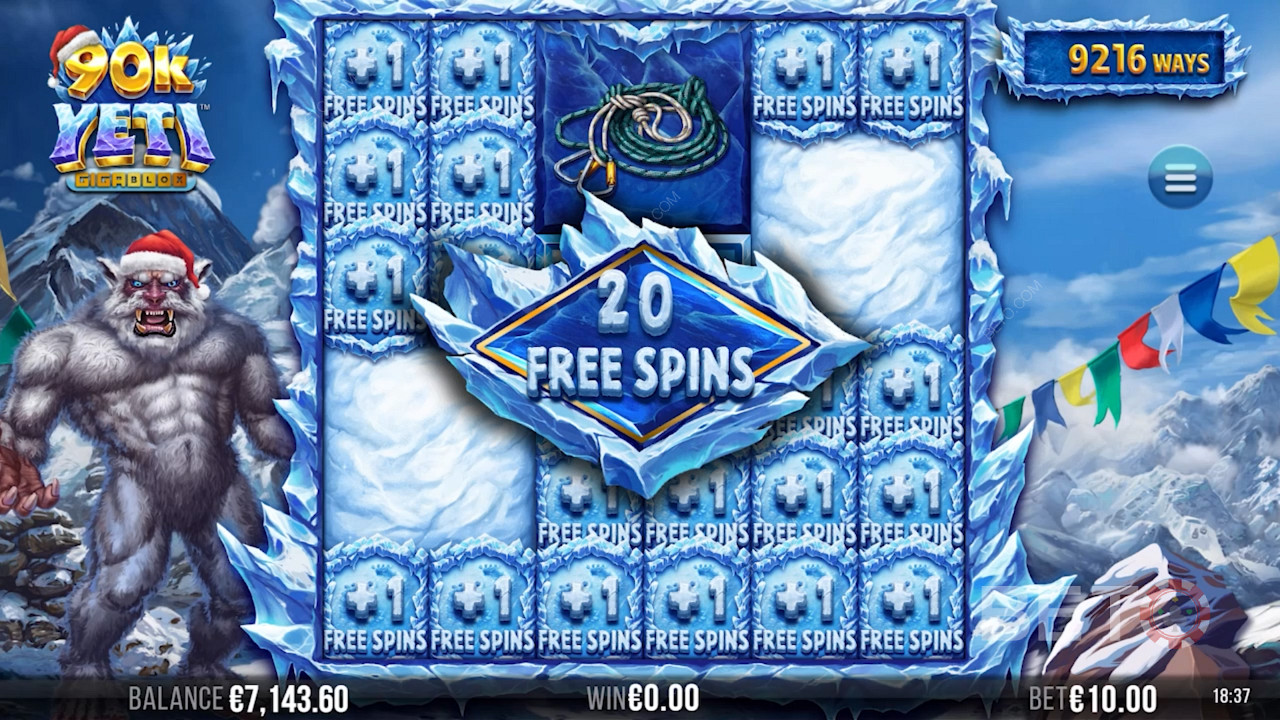 Score Free Spins by landing 5 or more Scatters on the reels