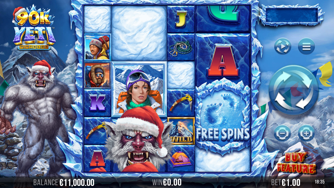 Score massive Gigablox icons in 90k Yeti pokie for big wins