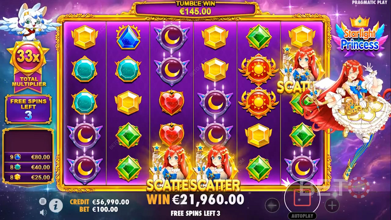 Discover enchanted realms of thrills and riches in the Starlight Princess pokie