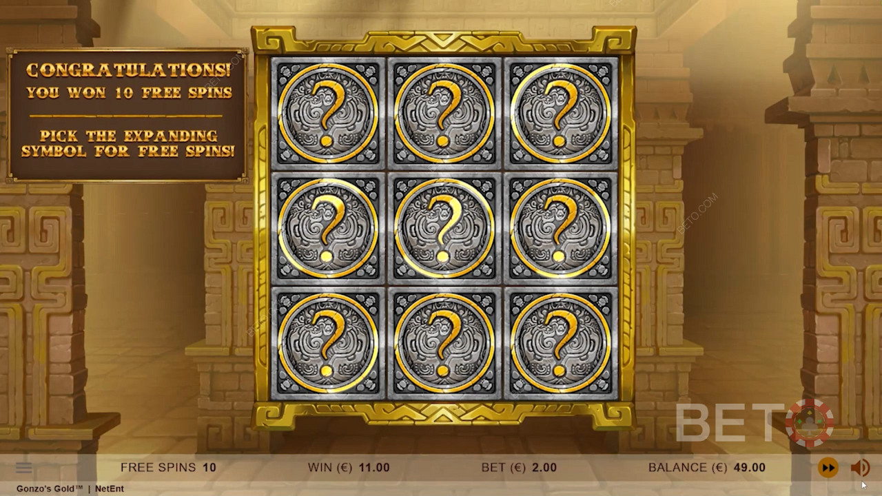 Pick Your Expanding Symbol and Score Free Spins in Gonzo