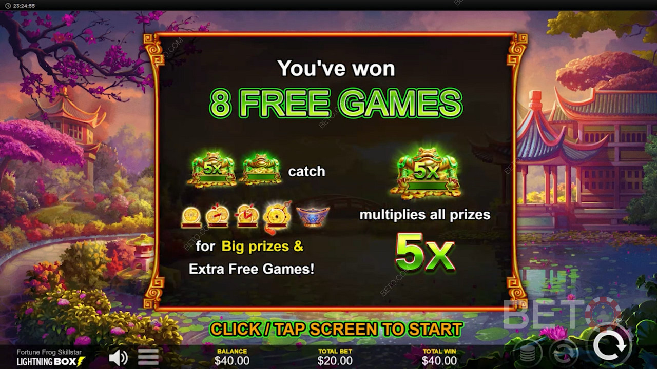 Hop to riches with Fortune Frog Skillstar pokie - Top prize 4,672x your wager