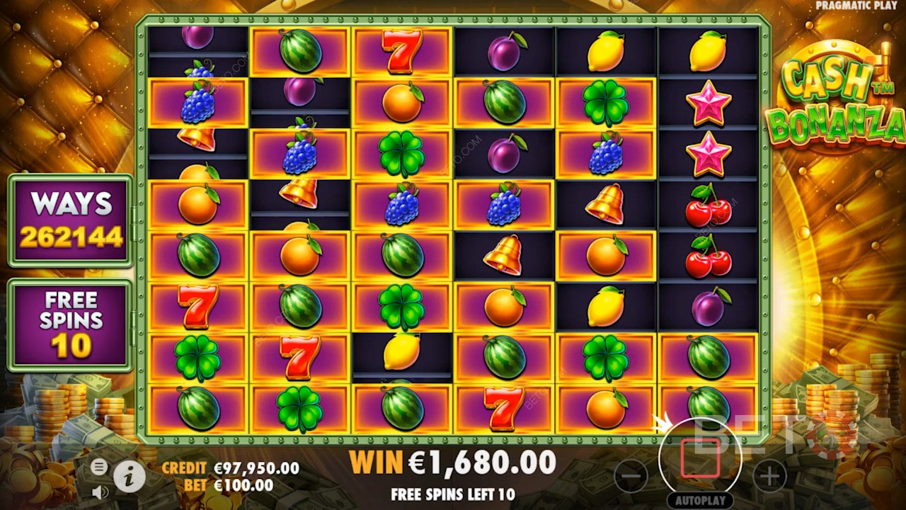 262,144 ripper ways to win in Cash Bonanza