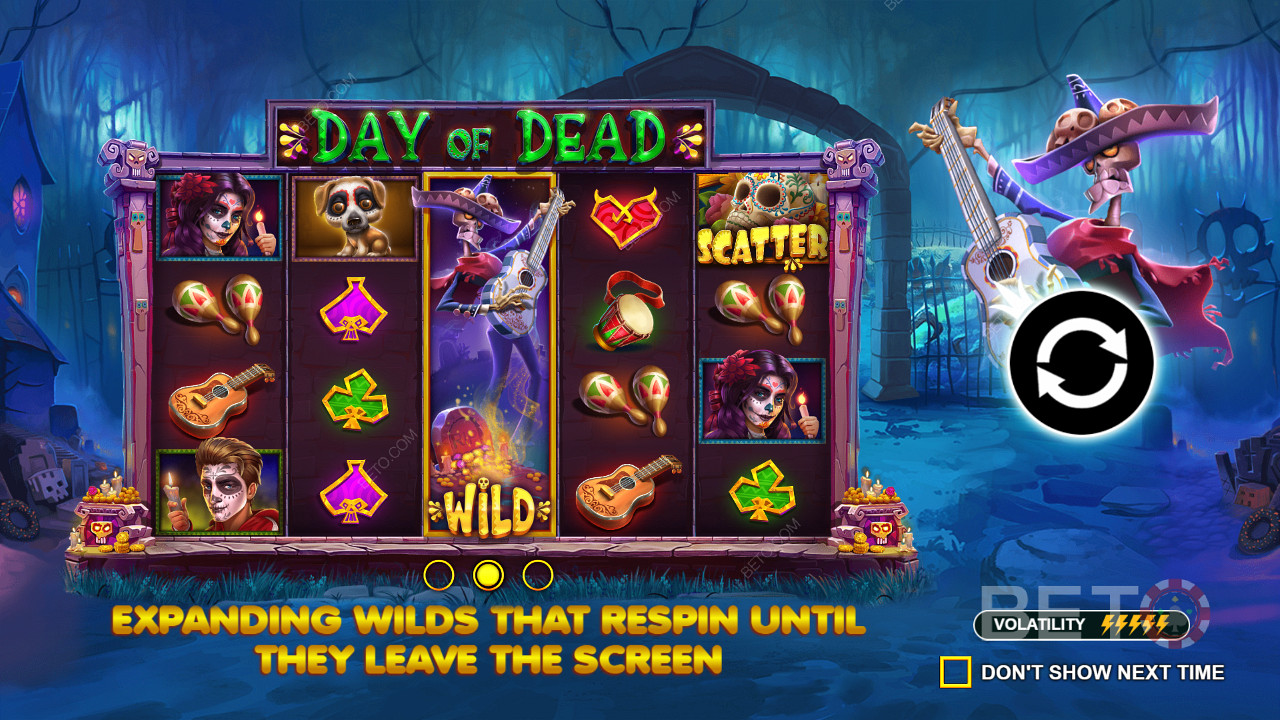 Discover Roaming Wilds in Day of Dead online pokie