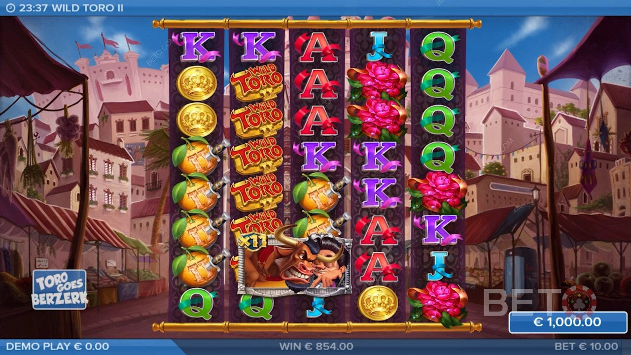 Experience Expanding Reels and Roaming Wilds in Wild Toro 2 pokie game