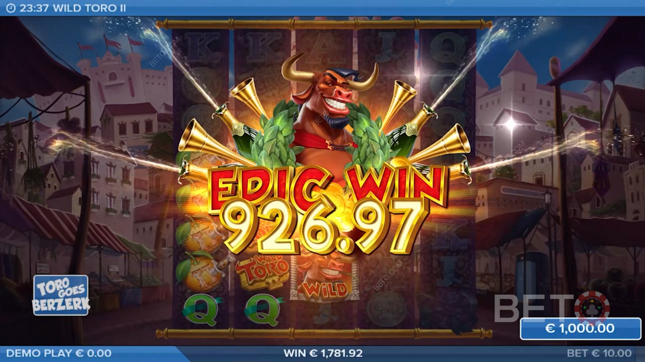 Score big in Wild Toro 2 pokie game