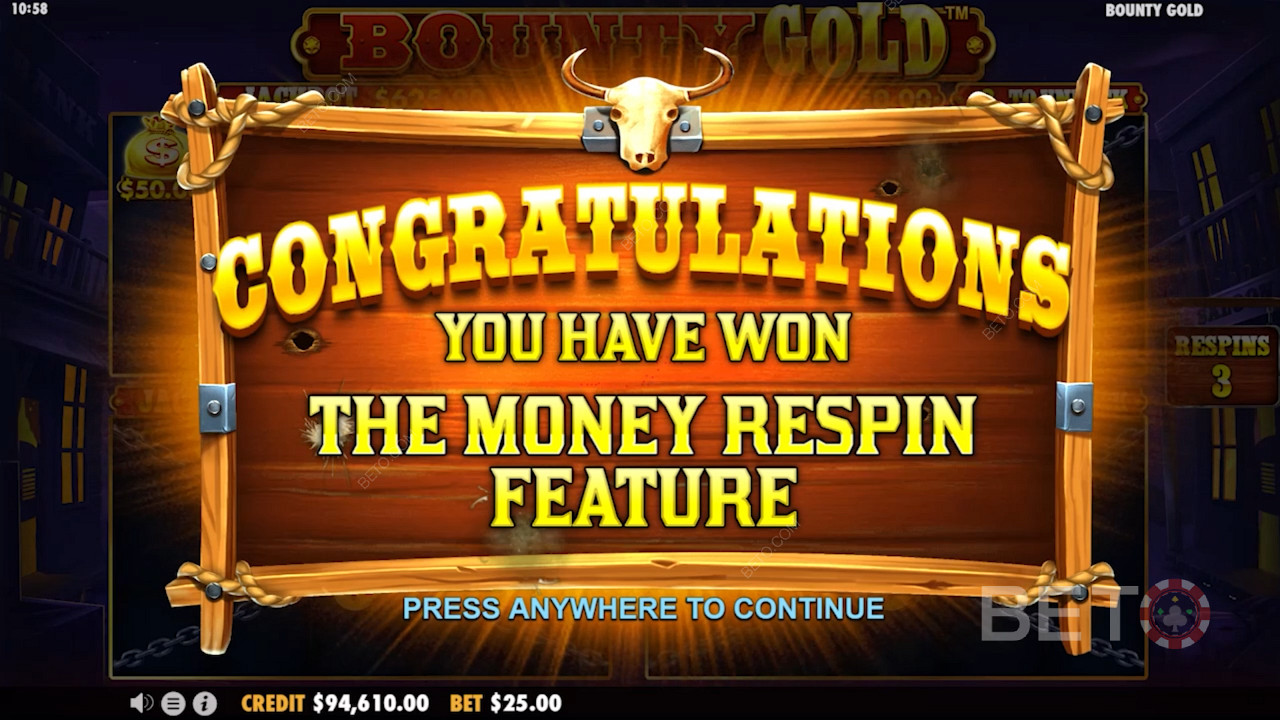 Scoring ripper Free Spins in Bounty Gold