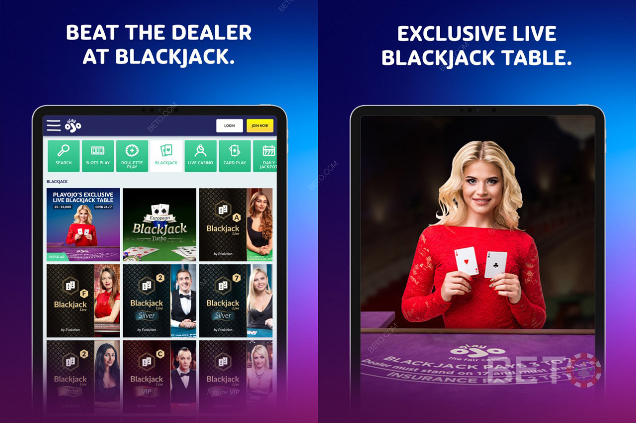 Live pokies action and exclusive tables at PlayOJO.