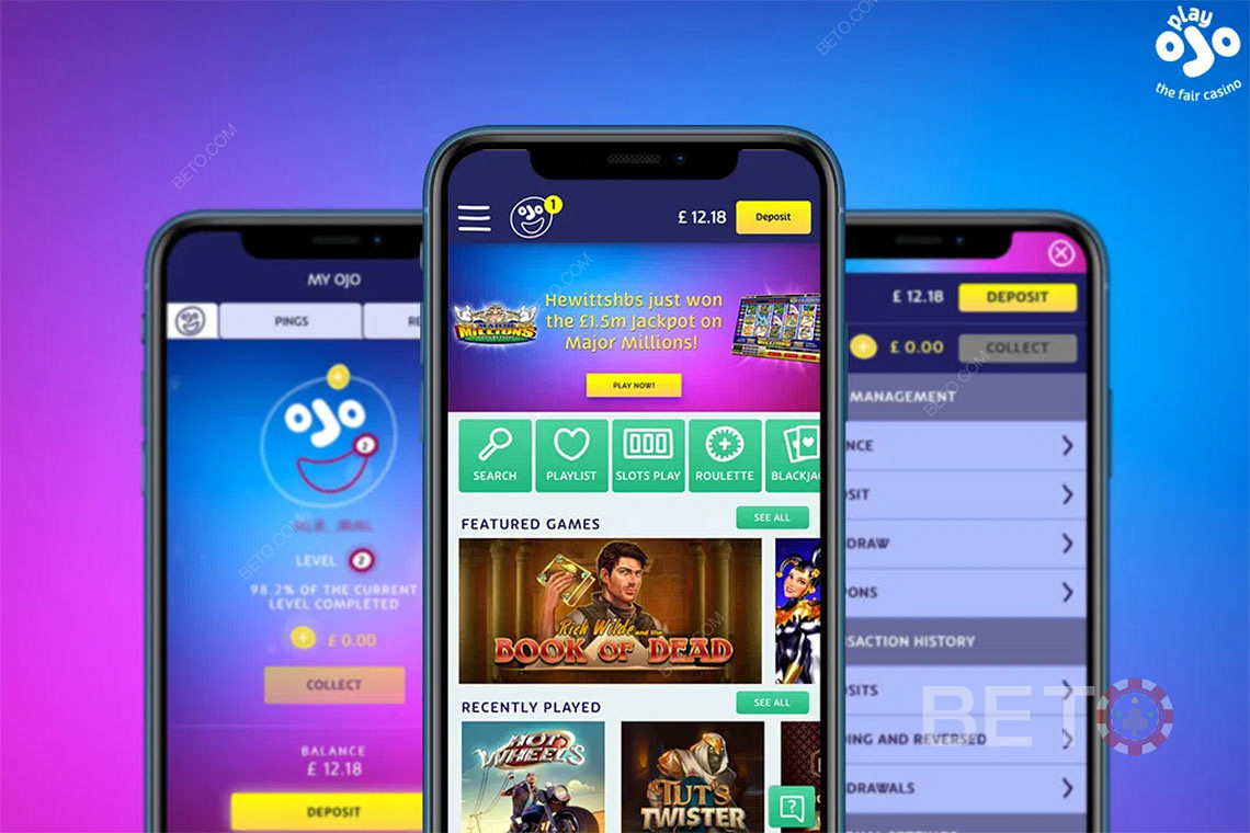 Enjoy pokies on the go with PlayOJO