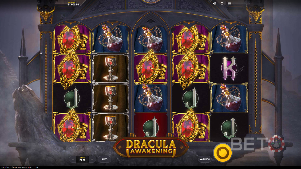 Sink your teeth into the stunning Dracula Awakening pokie machine