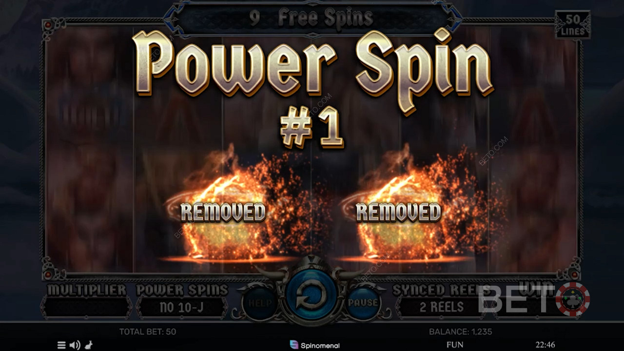 Unleash the Power Spin and swap all symbols on the pokie grid