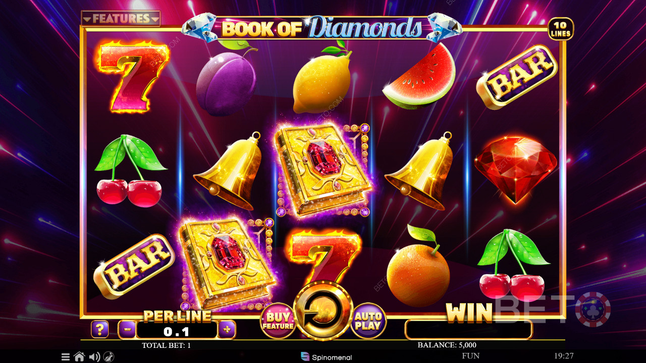Ripper HD graphics on Book of Diamonds pokie